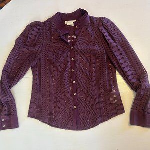 Eyelet Lace Button Down Anthropologie shirt